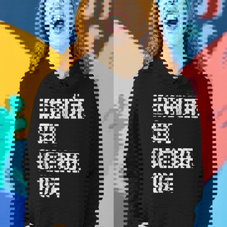 39 Geburtstag Geschenk 39 Jahre Legendär Seit Oktober 1984 Frauen Hoodie Geschenke für Sie