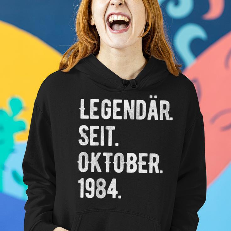 39 Geburtstag Geschenk 39 Jahre Legendär Seit Oktober 1984 Frauen Hoodie Geschenke für Sie