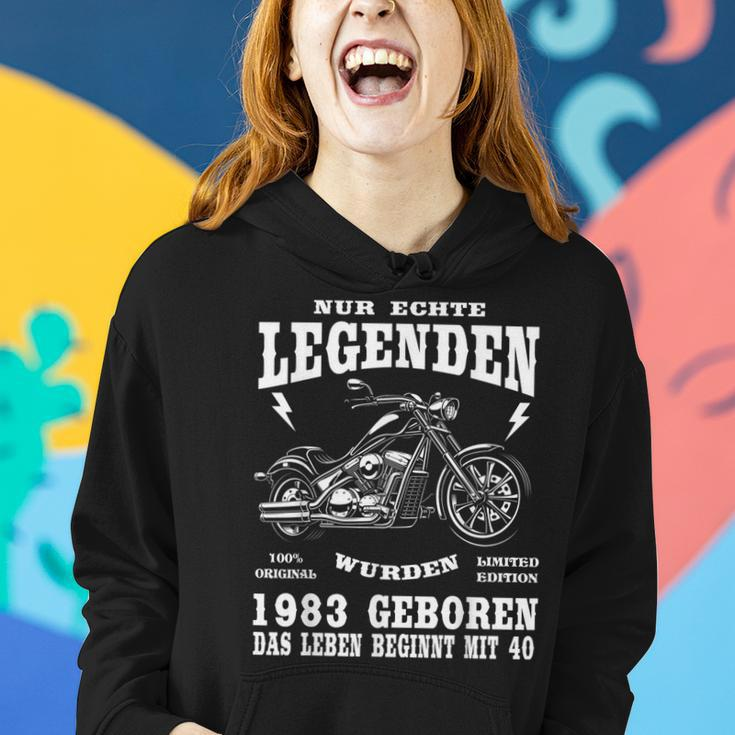 40. Geburtstag Herren Biker Hoodie, Motorrad Chopper 1983 Design Geschenke für Sie