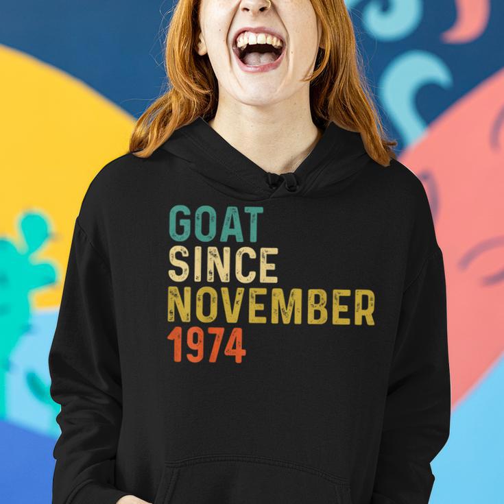 48 Geburtstag 48 Jahre Alte Ziege Seit November 1974 Frauen Hoodie Geschenke für Sie