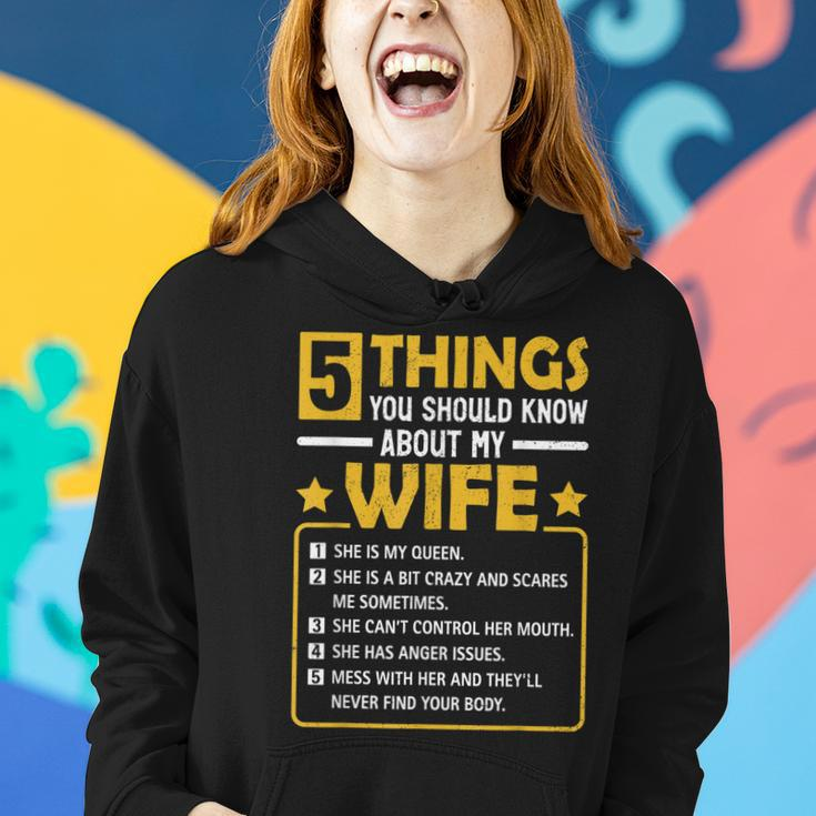 5 Things You Should Know About My Wife Funny Mommy Women Hoodie Gifts for Her