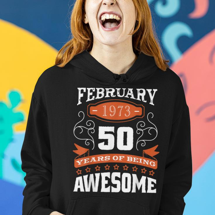 50 Geburtstag Im Februar 2023 Geboren Im Februar 1973 Frauen Hoodie Geschenke für Sie