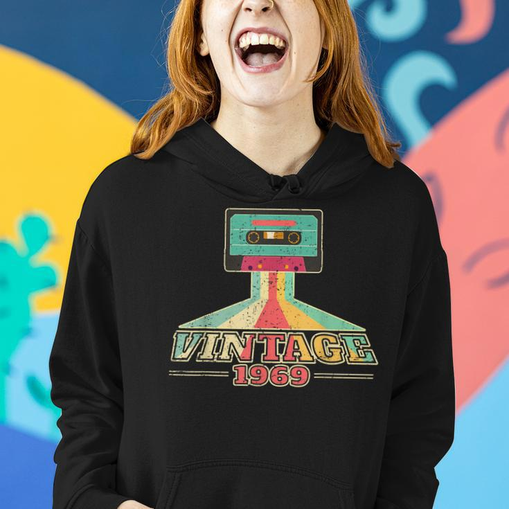 50Th Birthday Gift Vintage 1969 Year Old Mixtape Women Hoodie Gifts for Her