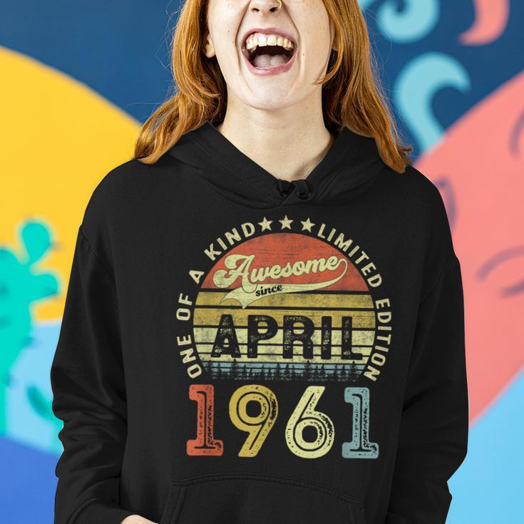 60 Years Old Birthday Awesome Since April 1961 60Th Birthday Women Hoodie Gifts for Her