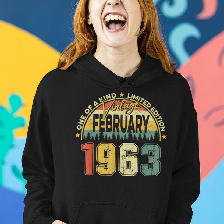 60 Years Old Mens Vintage February 1963 60Th Birthday Gifts Women Hoodie Gifts for Her