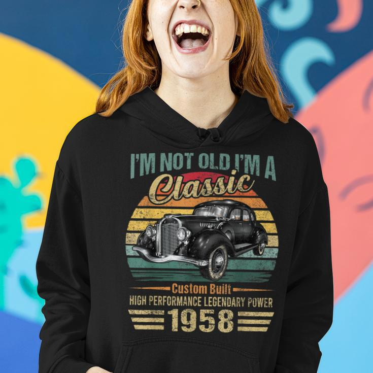 65 Year Old Vintage 1958 Classic Car 65Th Birthday Gifts V4 Women Hoodie Gifts for Her