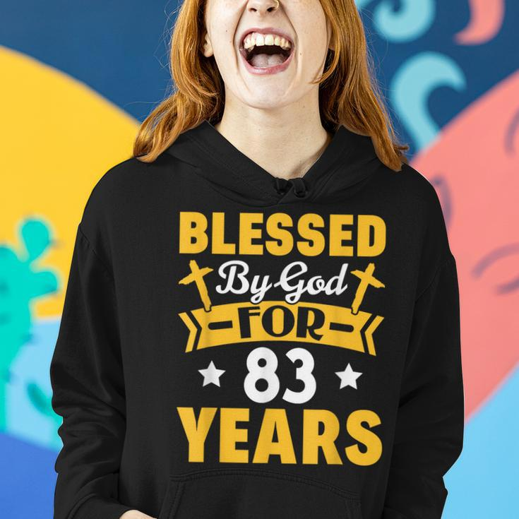 83Rd Birthday Man Woman Blessed By God For 83 Years Women Hoodie Gifts for Her