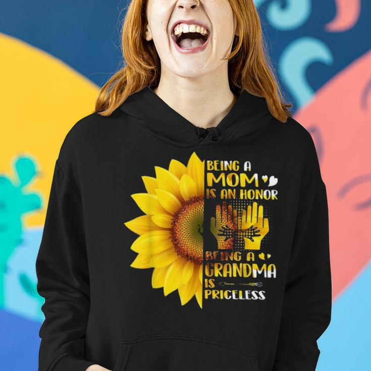 A Mom Is An Honor Being A Grandma Is Priceless Sunflower Women Hoodie Gifts for Her