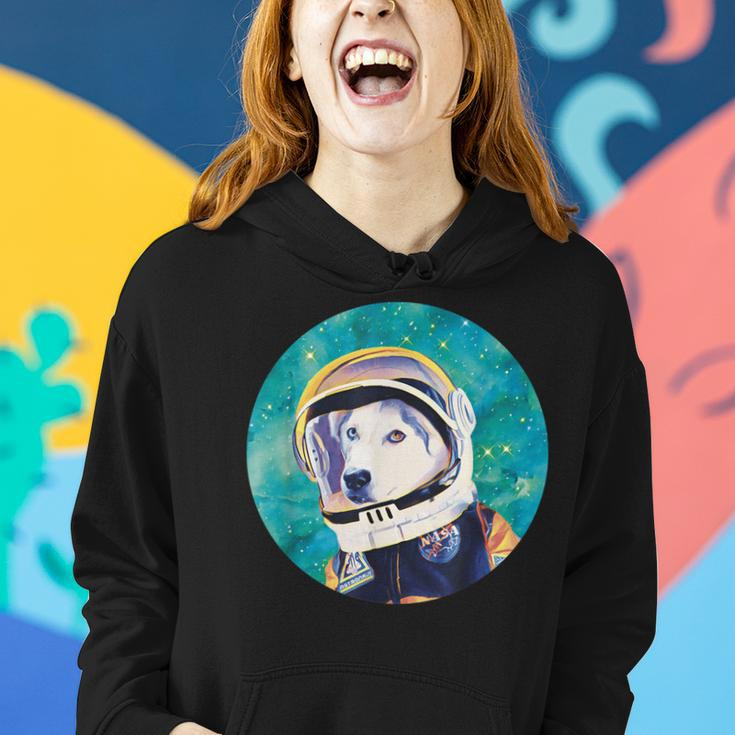 Adorable Husky Astronaut Gift For Husky Dog Lovers Mom Dads Women Hoodie Gifts for Her