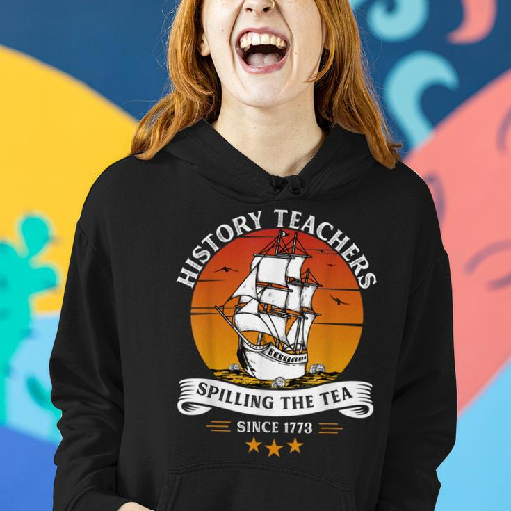 American History Teacher Spilling The Tea Since 1773 Vintage Women Hoodie Gifts for Her