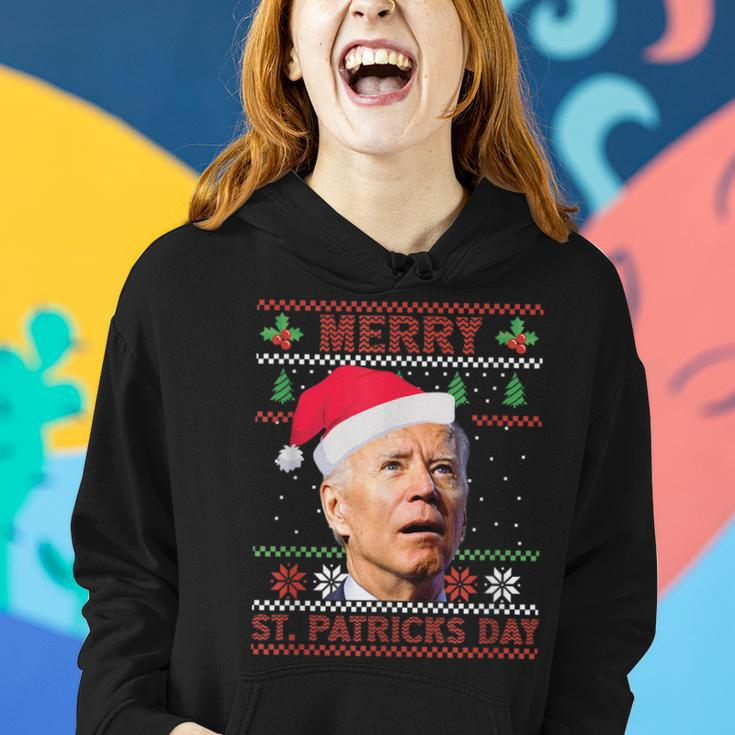Anti Biden Merry St Patricks Day Ugly Christmas Sweater Women Hoodie Gifts for Her
