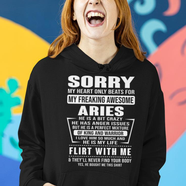 Aries Name Gift Sorry My Heartly Beats For Aries Women Hoodie Gifts for Her