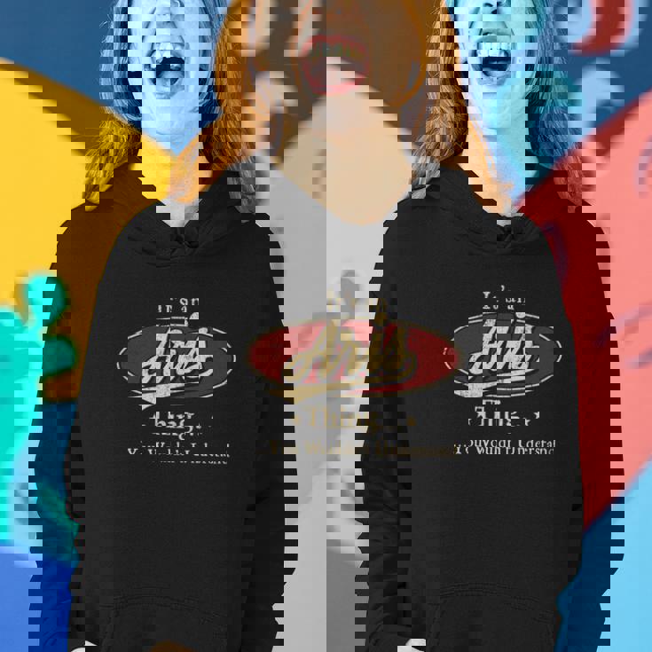 Aris Name Aris Family Name Crest Women Hoodie Gifts for Her
