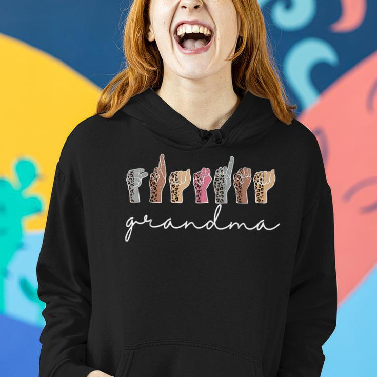 Asl Grandma American Sign Language Asl Teacher Mothers Day Women Hoodie Gifts for Her