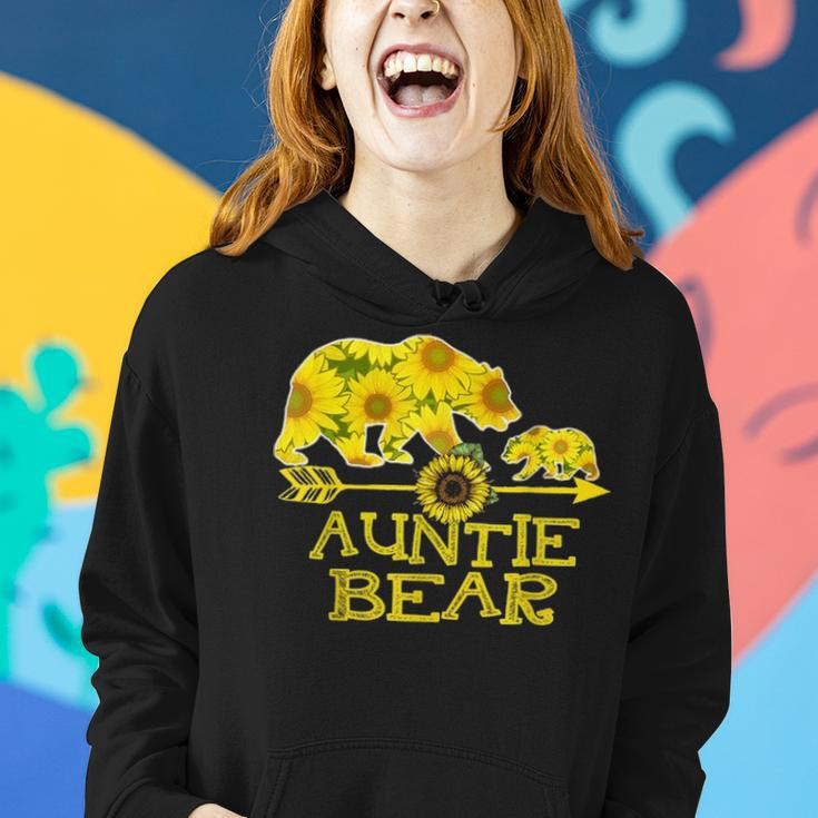 Auntie Bear Sunflower Funny Mother Father Gifts Women Hoodie Gifts for Her