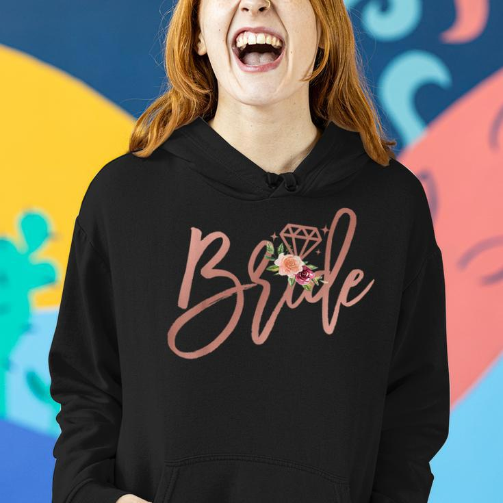 Bachelorette Bride Bridal Wedding Shower Gift Floral Cute Women Hoodie Gifts for Her