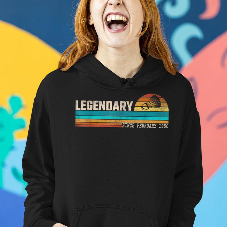 Badminton-Spieler-Legende Seit Februar 1950 Geburtstag Frauen Hoodie Geschenke für Sie