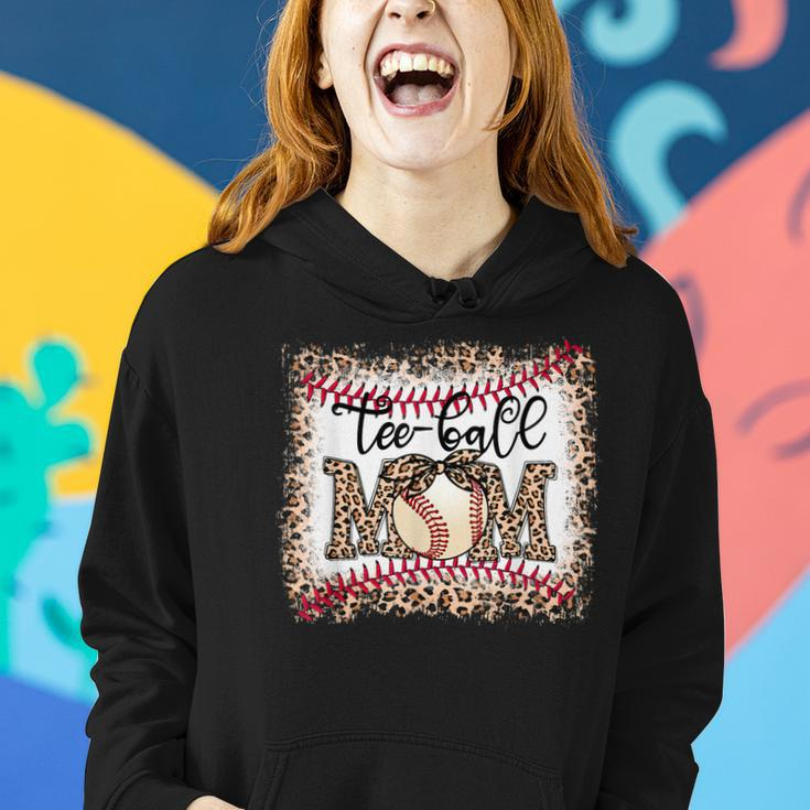 Ball Mom Leopard Funny Tball Mom Baseball Mothers Day Women Hoodie Gifts for Her