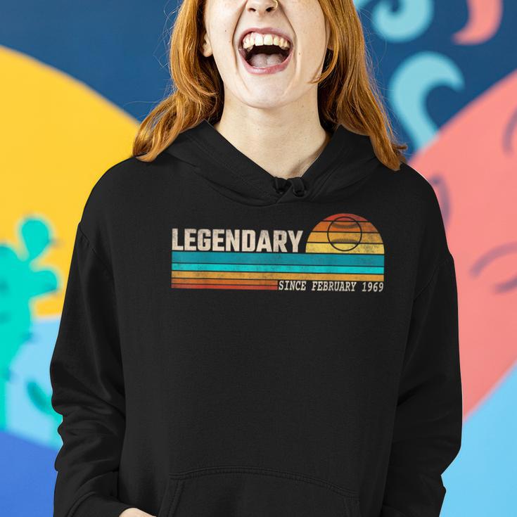 Baseballspieler Legende Seit Februar 1969 Geburtstag Frauen Hoodie Geschenke für Sie