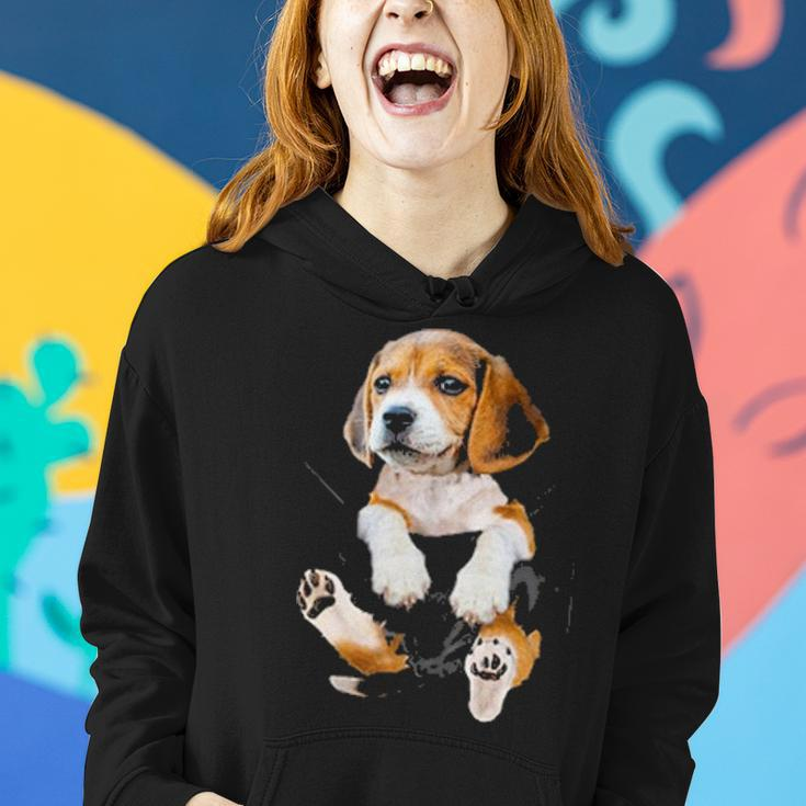Beagle Pocket Funny Mom Dad Kid Lover Themed Gifts Men Women Women Hoodie Gifts for Her