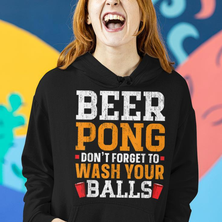 Beer Pong Dont Forget To Wash Your Balls Biertrinker Frauen Hoodie Geschenke für Sie