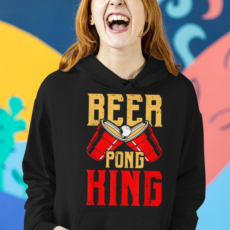 Beer Pong King Alkohol Trinkspiel Beer Pong V2 Frauen Hoodie Geschenke für Sie