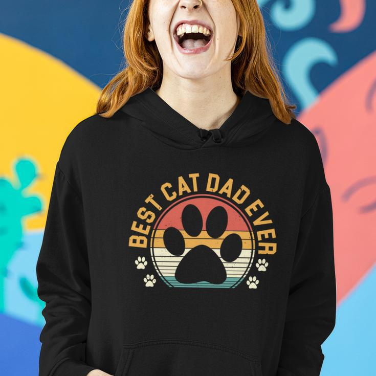 Best Cat Dad Ever Retro Sunset V2 Women Hoodie Gifts for Her