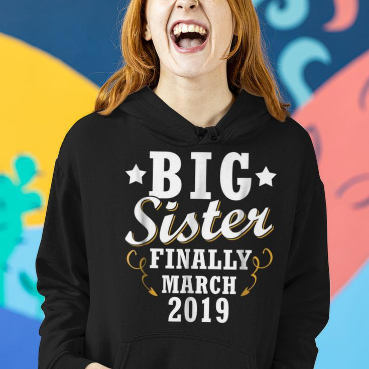 Big Sister Finally March 2019 Toddler Girls Kids Gift Women Hoodie Gifts for Her