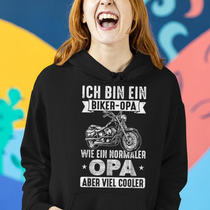 Biker-Opa Wie Normaler Opa Aber Viel Cooler Motorrad Frauen Hoodie Geschenke für Sie