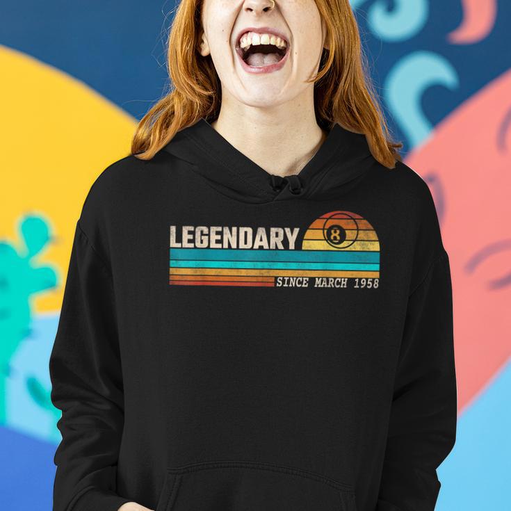 Billardspieler Legende Seit März 1958 Geburtstag Frauen Hoodie Geschenke für Sie