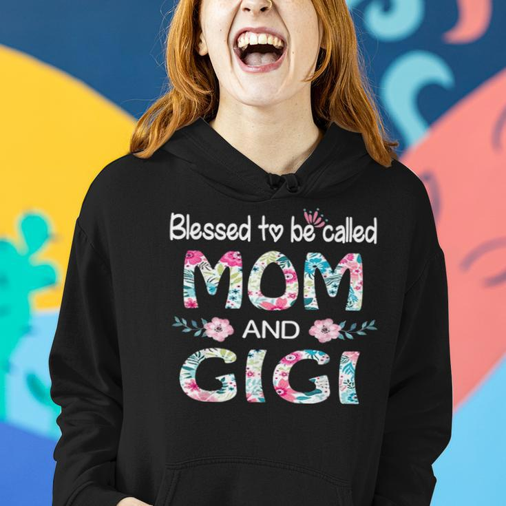 Blessed To Be Called Mom And Gigi Floral Gift For Gigi Women Hoodie Gifts for Her