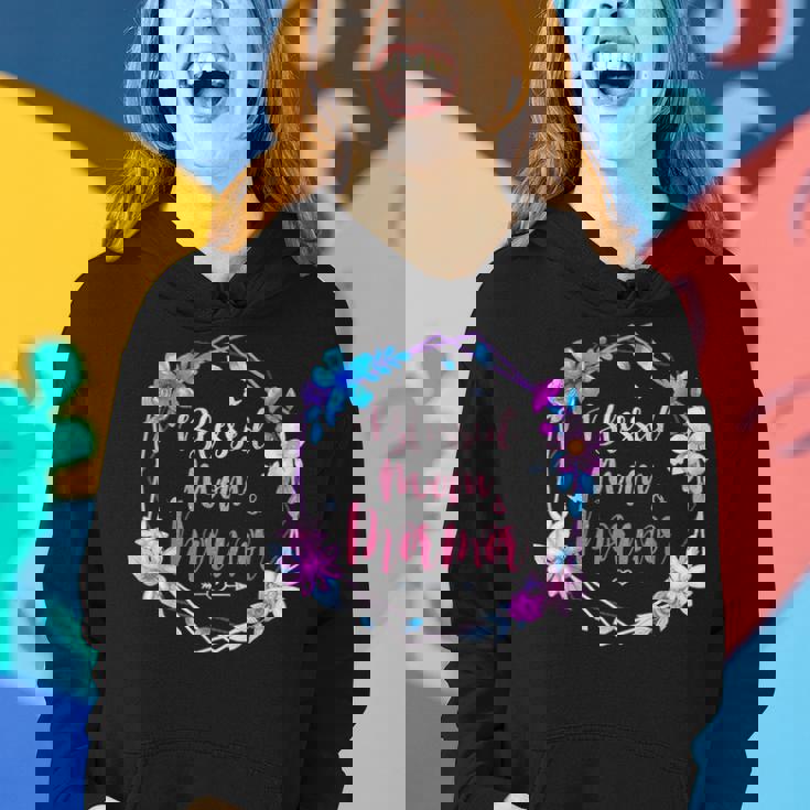 Blessed To Be Called Mom And Mormor Cute Colorful Floral Women Hoodie Gifts for Her
