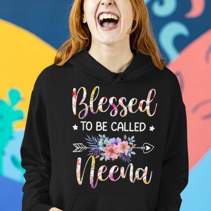 Blessed To Be Called Neena Floral Mothers Day Women Hoodie Gifts for Her