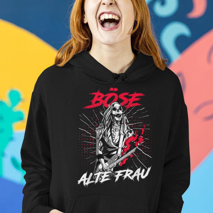 Böse Alte Frau Oma Rockerin Spruch Frauen Hoodie Geschenke für Sie