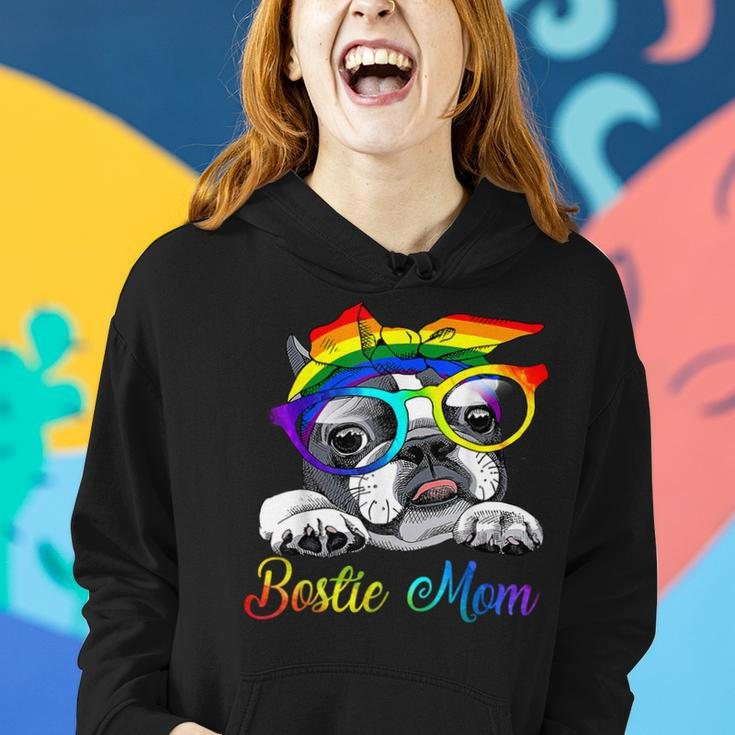 Bostie Mom For Lgbt Pride Boston Terrier Dogs Lovers Women Hoodie Gifts for Her