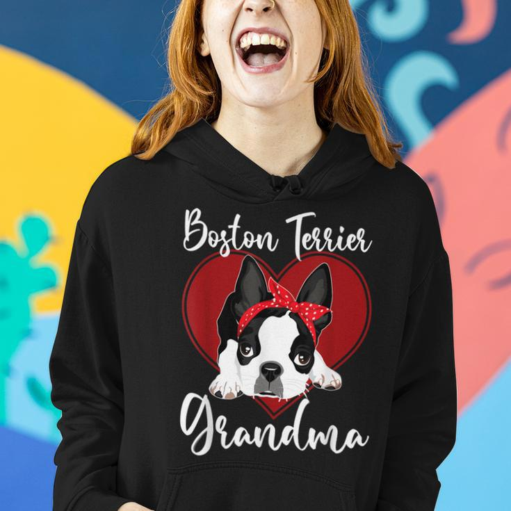 Boston Terrier Grandma | Dog Owner Boston Terrier Women Hoodie Gifts for Her
