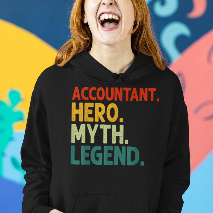 Buchhalter Hero Myth Legend Retro Vintage Buchhaltung V2 Frauen Hoodie Geschenke für Sie