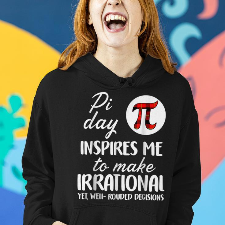 Buffalo Plaid Pi Symbol Pi Day Inspires Me Math Lover Gifts V3 Women Hoodie Gifts for Her