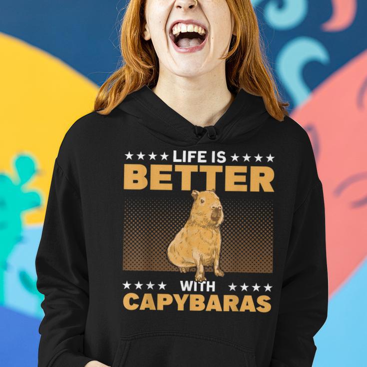 Capybara Capy Mama Capybara Liebhaber Wasserschwein Frauen Hoodie Geschenke für Sie