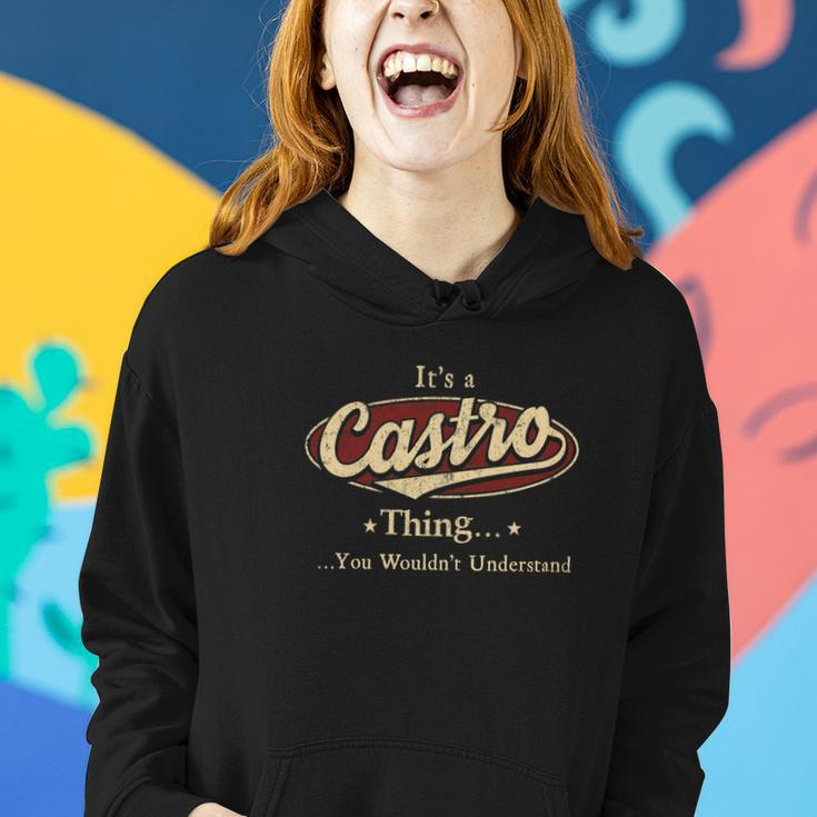 Castro Name Castro Family Name Crest Women Hoodie Gifts for Her