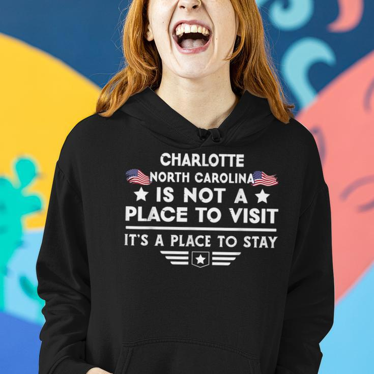 Charlotte North Carolina Ort Zum Besuchen Bleiben Usa City Frauen Hoodie Geschenke für Sie