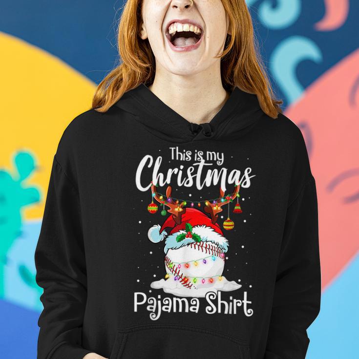 This Is My Christmas Baseball-Pyjama Für Mama Frauen Mädchen Frauen Hoodie Geschenke für Sie