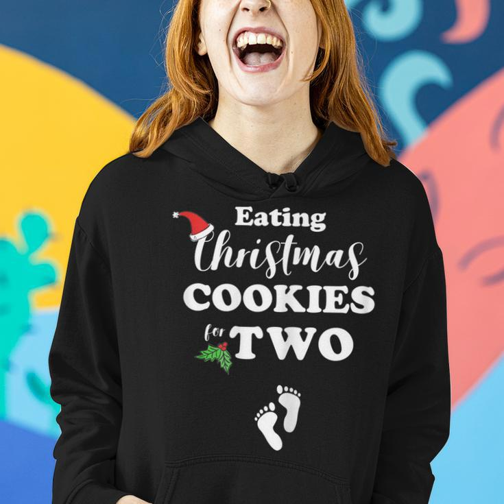 Christmas Pregnancy Mom To Be Eating Cookies For Two Gift For Womens Women Hoodie Gifts for Her