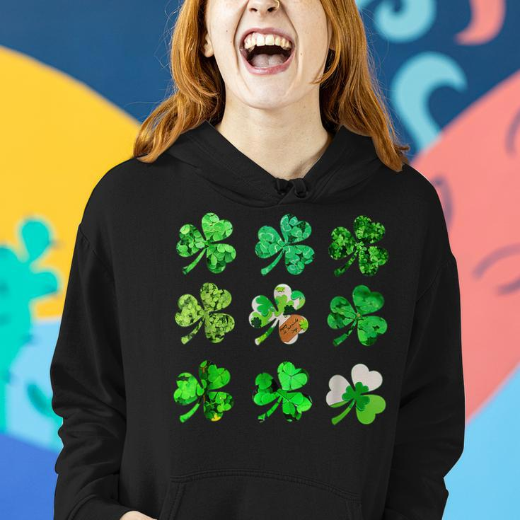 Clover Shamrock Irish For St Patricks & Pattys Day Women Hoodie Gifts for Her