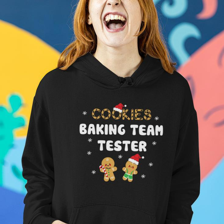 Cookie Baking Team Tester Gingerbread Santa Claus Family Christmas Funny Christmas Women Hoodie Gifts for Her
