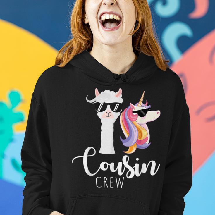 Cousin Crew Gift Llama Unicorn Funny Birthday Women Hoodie Gifts for Her