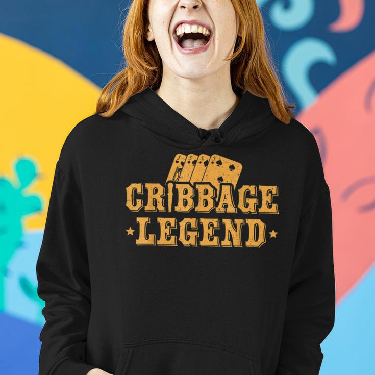 Cribbage Legend Kartenspiel Spieler V2 Frauen Hoodie Geschenke für Sie