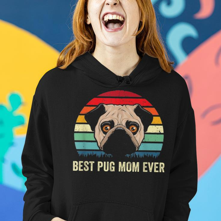 Cute Best Pug Mom Ever Funny Pet Owner Pugs Dog Lover Gift Women Hoodie Gifts for Her