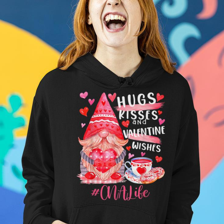 Cute Gnome Cna Life Nurse Hugs Kisses Valentines Day V3 Women Hoodie Gifts for Her