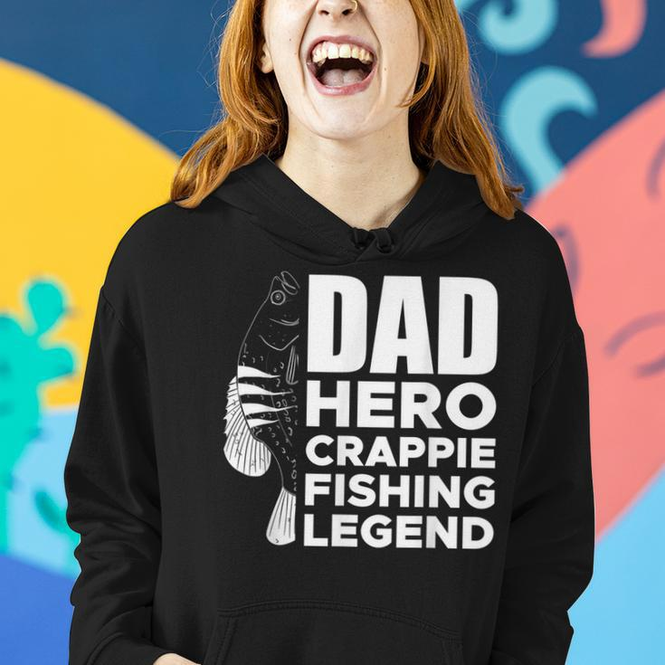 Dad Hero Crappie Fishing Legend Vatertag Frauen Hoodie Geschenke für Sie